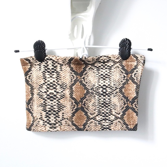 Zaful Python Print Crop Tube Top - Picture 6 of 6